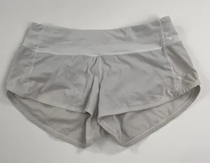 Lululemon Shorts Womens 4 Gray 3 In Running Lined Zip Pocket Athletic Sport thumbnail 1