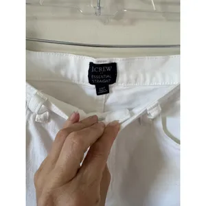 J. Crew High Rise Essential Straight Denim Jeans White Size 29 Petite thumbnail 6