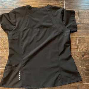 Barco one nurses scrub Uniforms Black Women's Short Sleeve Top size XLarge thumbnail 5