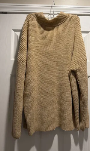 Knit Sweater Tan Size L thumbnail 1
