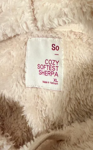 So Cozy Softest Sherpa Pullover Hoodie In Creamy Ivory Size XL thumbnail 7