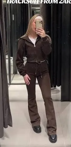 ZARA Sweat Set Brown thumbnail 1
