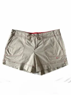 NIKE Khaki/Beige Utility Shorts with Contrast Stitch & Drawstring Stretch Medium thumbnail 3