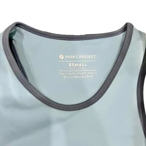 Parks Project Glacier Trail Blue Crop Top Sports Bra Bike Shorts Set XS NEW Tags thumbnail 5