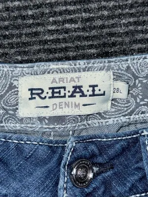 Ariat REAL Mid Rise Stretch Entwined Boot Cut Jeans Sz 28 x 34 LONG 10017510 thumbnail 7