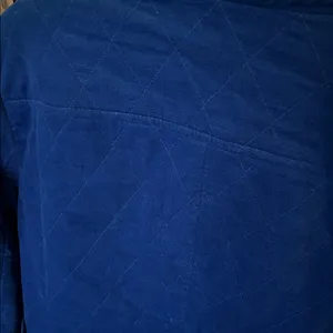 Talbots Quilted Velvet Blazer Jacket Royal Blue Button Holiday Office women’s 16 thumbnail 6