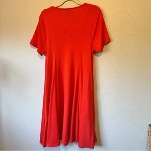 Torrid Orange Knit Short Sleeve Mini Dress Womens 1X Summer Beachy Casual Basic thumbnail 10