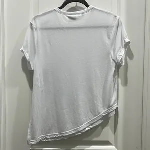 Gymshark White Essential Asymmetrical Side-tie tee Sz S thumbnail 5