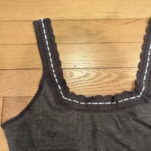 Free People Intimately Lace Tank Top Size Medium Heather Grey thumbnail 2