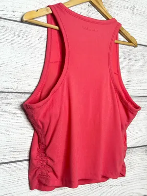 Outdoor Voices Coral Pink Ribbed Athletic Tank Top with Built In Bra Size XXL thumbnail 7