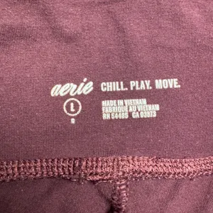 Aerie Chill Play Move Leggings‎ Burgundy Size Large thumbnail 3