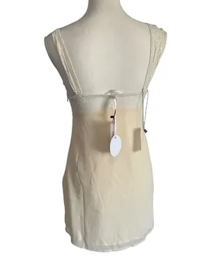 MORE TO COME Ariele Baby Doll Dress in Cream Small New Womens Mini thumbnail 6