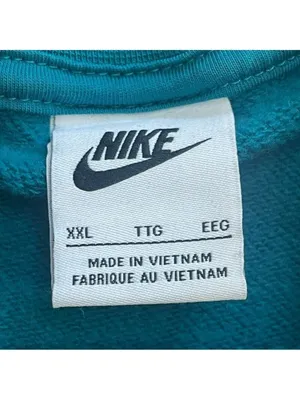 Nike Women’s Oversized Crewneck Sweatshirt XXL Blue Glitter Swoosh Fleece thumbnail 8