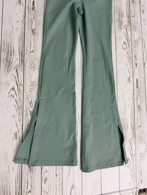 Yogolicious LUX Women’s Small Sage Green High Rise Flare Yoga Leggings thumbnail 3