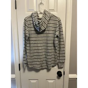 Billabong Baja Beach Hoodies Striped, Blue & White Medium, Kangaroo Pocket L thumbnail 5