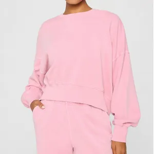 Fabletics Year Round Terry Crewneck Sweatshirt in Soft Pink Size XL NWT thumbnail 2