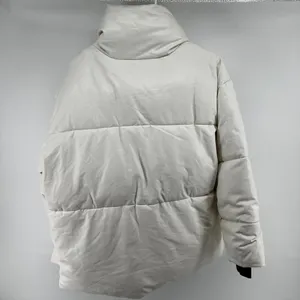 Urban Outfitters Avec Les Filles Faux Leather Puffer Jacket Button Down White M thumbnail 9