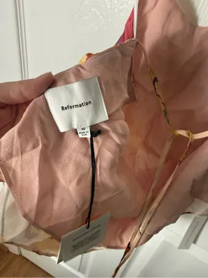 Reformation Jeany Silk Top in Viviana 10 thumbnail 6