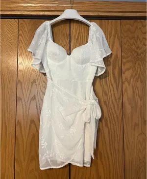 Selfie Leslie White Mini Dress thumbnail 3