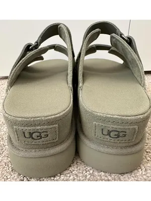 UGG Goldenstar Platform Slide Sandal Shaded Clover Green New Women's 11 / EU 42 thumbnail 4