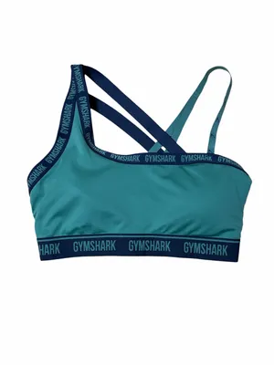 Gymshark Strike Sports Bra in Alpine Green & Navy Womans M thumbnail 2