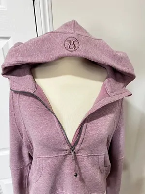 Lululemon Scuba Oversized Half-Zip Hoodie Heathered Pink Taupe Size XS/S Fleece thumbnail 10