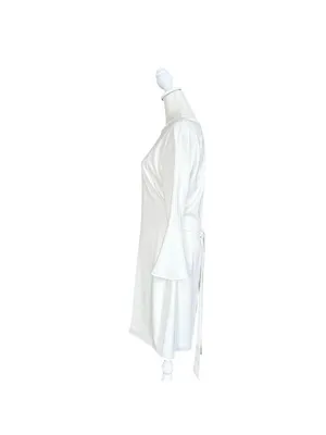 Lulus Last Love Song White Tie-Waist Short Dress Juniors Size Large thumbnail 4