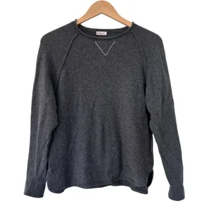 Rossopuro Gray Wool Cashmere Sweater Sz S thumbnail 1