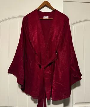 Runaway the Label Deep Red Kimono wrap Top thumbnail 1