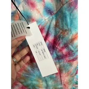 Alla Berman Leila Tie Dye Swiss Dot One Shoulder Dress Ruffles Womans M NWT thumbnail 9