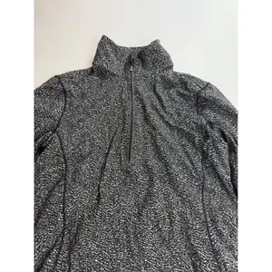 Lululemon Athletica quarter Zip Pullover Long Sleeve Top Womens‎ Black Pattern 4 thumbnail 5