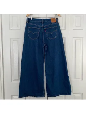 $108 Levi’s Woman’s Premium Loose Wide Leg Denim Jeans,Size 27 thumbnail 5