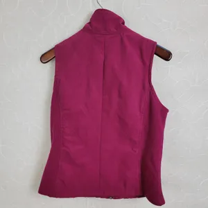 Columbia Womens Jacket Vest Sz S Pink Mock Neck Full Zip Fleece Paneled Lined thumbnail 2