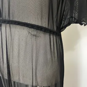 Windsor Black Sheer Maxi Mesh Duster OS Festival Goth Whimsigoth Layers Witchy thumbnail 8