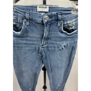 Agolde $148 Women's‎ Sz 27 Sophie Mid-Rise Light Wash Distressed Raw Hem Jeans thumbnail 2