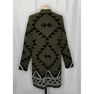NWT!! FRYE Patterned Cozy Cardigan Sweater Burnt Olive Combo Green X-Large thumbnail 10