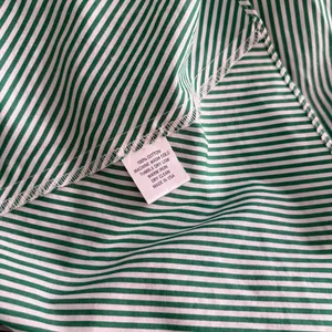 Pearl by Lela Rose Green Ruffle Stripe Asymmetrical Midi Skirt cotton poplin thumbnail 3