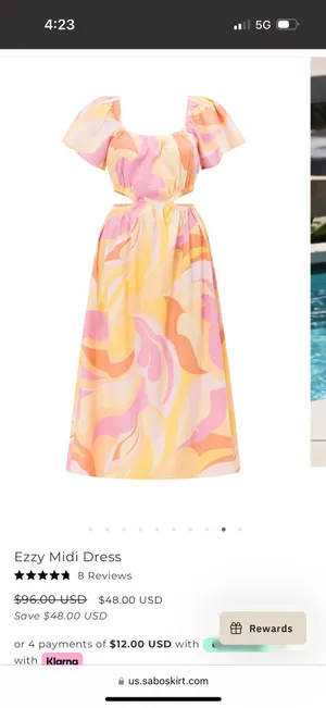 Sabo Skirt Summer Cut Out Midi Dress thumbnail 6