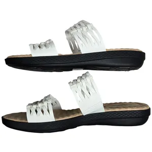 Comfort Wave Easy Street Agata White Woven Strap Slide Sandals‎ Women's Size 8.5 thumbnail 5