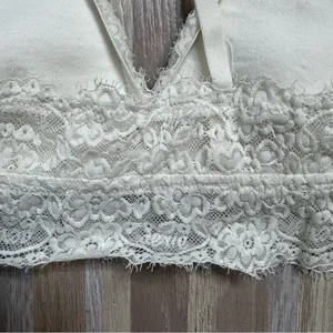 Aerie Lace Racerback Bralette in Creamy White Women’s Size Large thumbnail 7