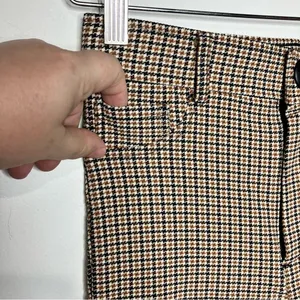 Zara plaid houndstooth pattern skinny‎ pants size medium thumbnail 2