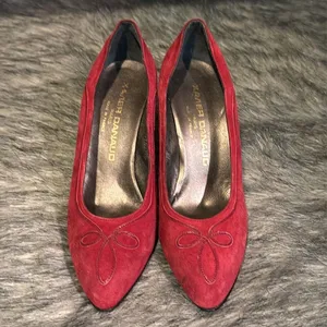 XAVIER DANAUD PARIS Berry Suede‎ - NEW Vintage A11 thumbnail 4