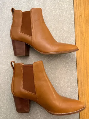 Madewell The Regan Boot English Saddle Brown Leather Ankle Boots 9.5 thumbnail 4