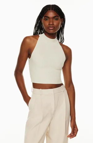 Aritzia Sculpt Knit Mockneck Halter Top thumbnail 2