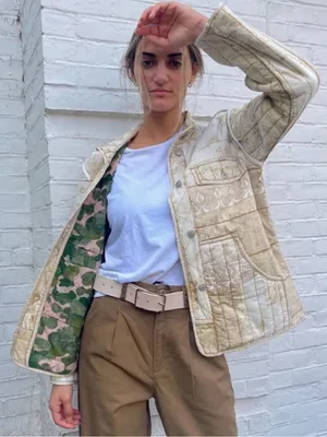 Free People We The Free Fade Out Quilted Utility Jacket Size XS thumbnail 2