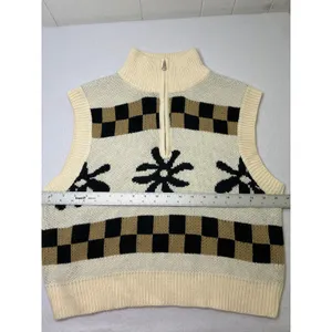 Bailey Rose X ASOS funnel neck zip retro knit vest. Size Small New with Tag! thumbnail 6