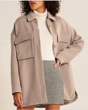 Abercrombie oversized quilted shacket thumbnail 1