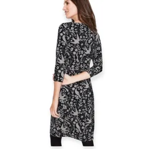 Boden Winifred Black Mystic Woodland Birds Knee Length Sheath Size 6L thumbnail 2