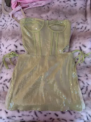 Pretty Little Thing sequin corset dress thumbnail 2