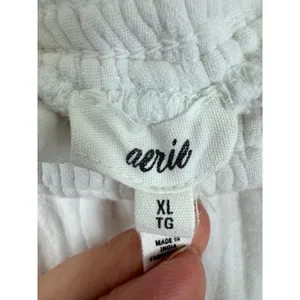 Aerie Women Gauzy High Waisted White Cotton Gauze Smocked Waist Lounge Shorts XL thumbnail 7